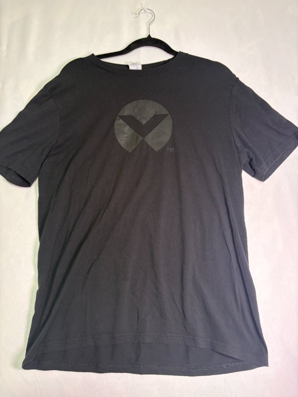 Black Graphic Logo T-Shirt Men's Large L Short Sleeve Crew Neck
